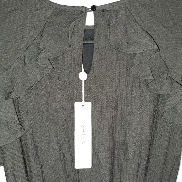 NWT Stilla Prairie Gothic Core Mini Flare Dress - Picture 6 of 7